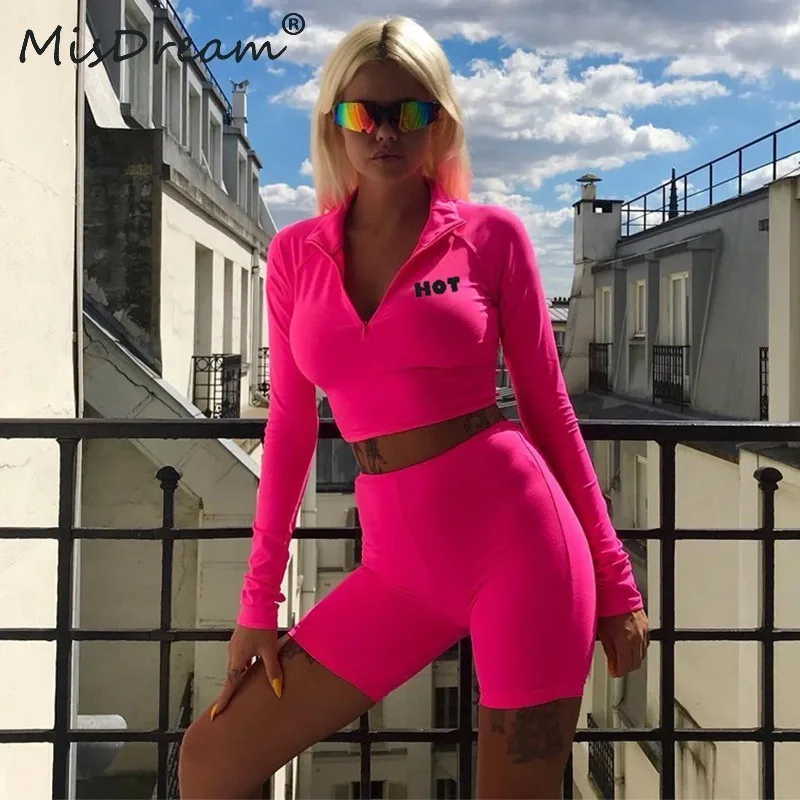 MisDream 2018 Winter Women Pants Set Sexy Ong Sleeve High Neck Zipper Letters Print Crop Tops Bodyocn Shorts 2 Pieces Set Women
MisDream 2018 Winter Women Pants Set Sexy Ong Sleeve High Neck Zipper Letters Print Crop Tops Bodyocn Shorts 2 Pieces Set Women