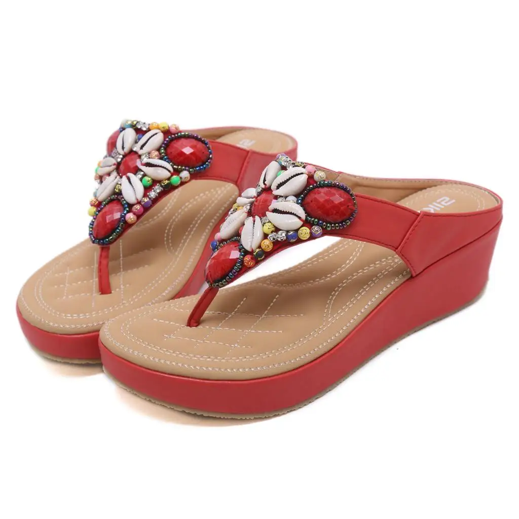 New Summer High Heels Platform Sandals 2019 Wedge Shoes Woman Ladies Square Studs Pearls Bohemia Beach Slippers Wedding Shoes
New Summer High Heels Platform Sandals 2019 Wedge Shoes Woman Ladies Square Studs Pearls Bohemia Beach Slippers Wedding Shoes