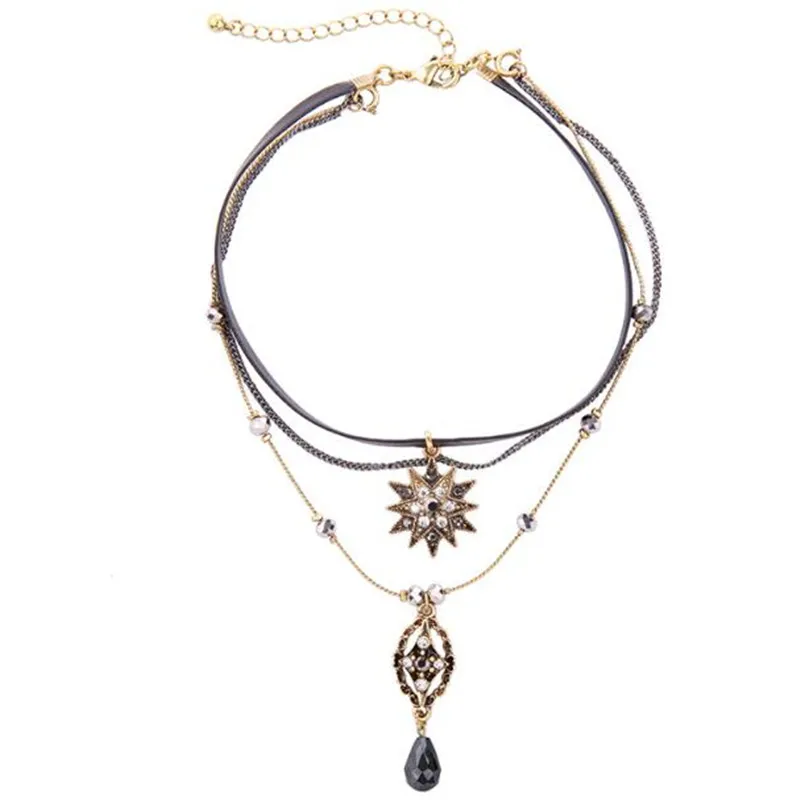 Fashion Chic Design Vintage Rhinestone Stars Necklace Multilayer Crystal Pendant Necklaces For Women 2017 Hot Sales Jewelry
Fashion Chic Design Vintage Rhinestone Stars Necklace Multilayer Crystal Pendant Necklaces For Women 2017 Hot Sales Jewelry