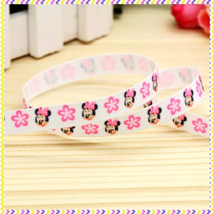 DHK 3/8'' 5yards minnie printed grosgrain ribbon headwear hair bow diy party decoration OEM Wholesale 9mm C1309
DHK 3/8'' 5yards minnie printed grosgrain ribbon headwear hair bow diy party decoration OEM Wholesale 9mm C1309