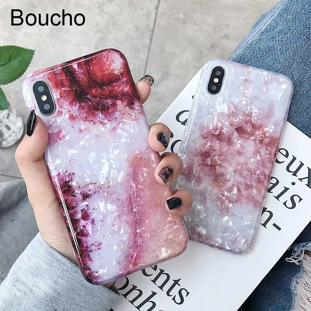 Boucho For iphone 8 6 6S 7 Plus Case Colorful Marble Dream Shell Pattern Phone Case For iphone XS MAX XR X Soft Cases Cover
Boucho For iphone 8 6 6S 7 Plus Case Colorful Marble Dream Shell Pattern Phone Case For iphone XS MAX XR X Soft Cases Cover