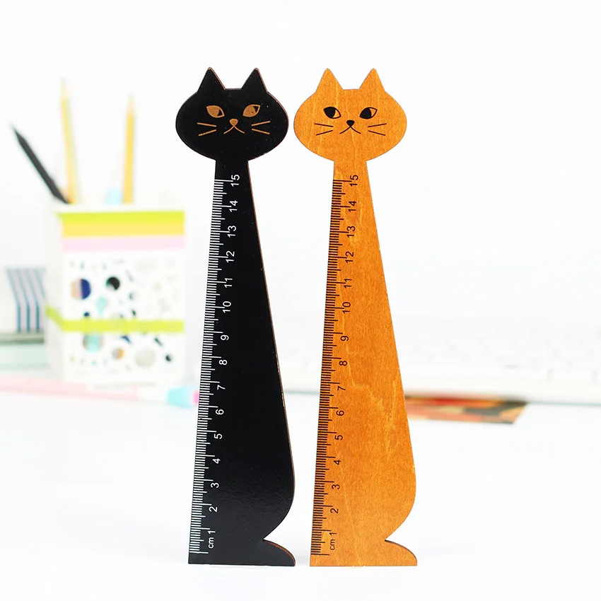 1PC Creative Cute Wood Animal Straight Ruler Lovely Cat Shape Ruler Gift for Kids School Supplies Stationery Black Yellow
1PC Creative Cute Wood Animal Straight Ruler Lovely Cat Shape Ruler Gift for Kids School Supplies Stationery Black Yellow