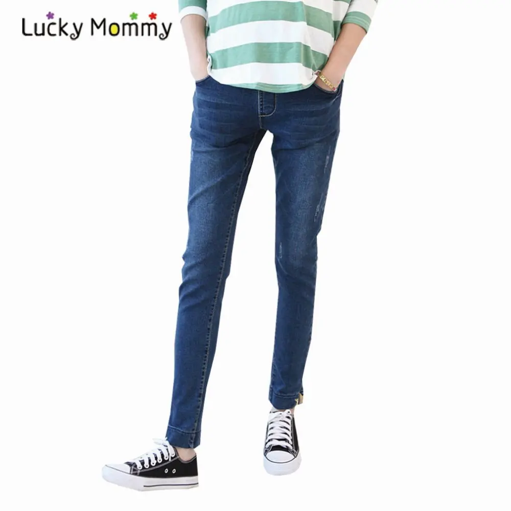 Stretch Denim Jeans for Pregnant Women Casual Maternity Pants Washed Blue Bottom Star Maternity Jeans Pants Trousers for Women
Stretch Denim Jeans for Pregnant Women Casual Maternity Pants Washed Blue Bottom Star Maternity Jeans Pants Trousers for Women