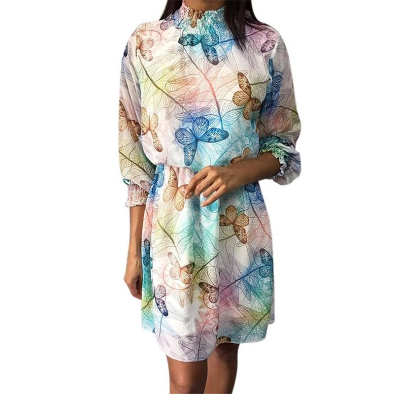 Summer Fashion Dress 2019 Women's Elegant Long Sleeve Vintage Pattern Print Women Dress High Neck Party Dresses Ladies Dresses
Summer Fashion Dress 2019 Women's Elegant Long Sleeve Vintage Pattern Print Women Dress High Neck Party Dresses Ladies Dresses