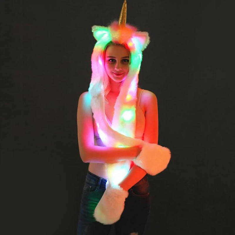 Funny LED Colorful Light Hat Faux Fur Scarf Halloween Christmas Color LED Animal Hat Luminous Unicorn Party Hat
Funny LED Colorful Light Hat Faux Fur Scarf Halloween Christmas Color LED Animal Hat Luminous Unicorn Party Hat