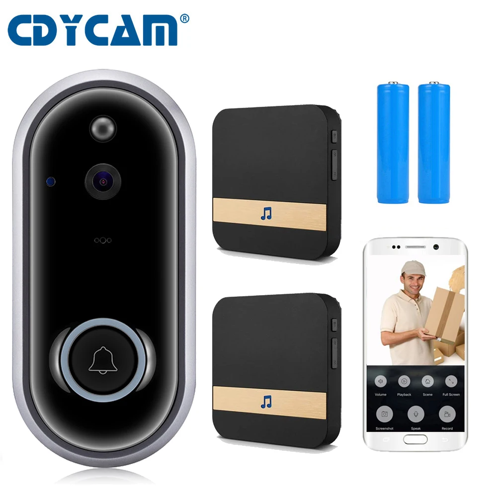 CDYCAM WiFi Video Doorbell 720P Security Camera Door Phone Night Vision Wireless Intercom Doorbell Battery Door Camera Intercom
CDYCAM WiFi Video Doorbell 720P Security Camera Door Phone Night Vision Wireless Intercom Doorbell Battery Door Camera Intercom