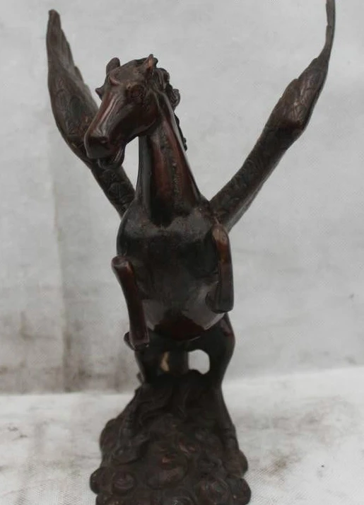 10" China Chinese Folk Fengshui Bronze Stand Fu Foo Zodiac Year Fly Horse Statue
10" China Chinese Folk Fengshui Bronze Stand Fu Foo Zodiac Year Fly Horse Statue