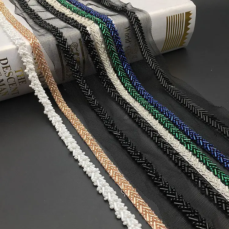 5Yards Pink Gold Beading Pearl Trims Beaded Ribbon For Sewing Clothing Collar Headdress Accessories Black Mesh Lace Decoration
5Yards Pink Gold Beading Pearl Trims Beaded Ribbon For Sewing Clothing Collar Headdress Accessories Black Mesh Lace Decoration