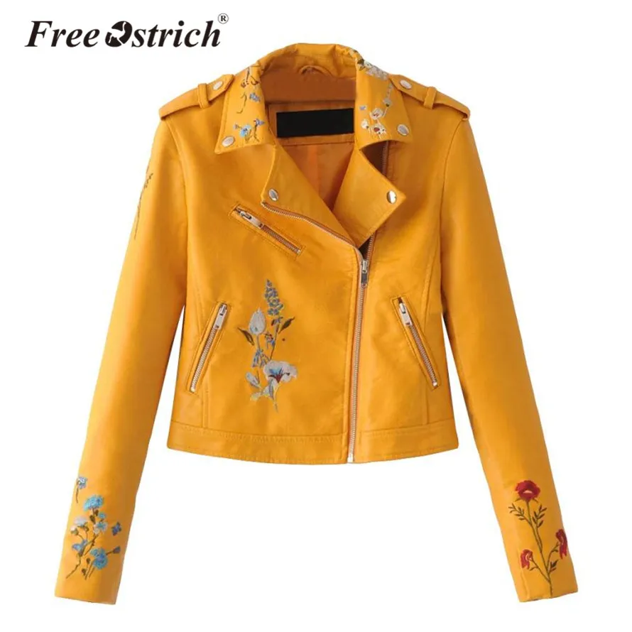 Free Ostrich 2019 7 Colors Autumn Winter PU Leather Jacket Coat Women Streetwear Jackat Floral Embroidery Outerwear Coats Aug30
Free Ostrich 2019 7 Colors Autumn Winter PU Leather Jacket Coat Women Streetwear Jackat Floral Embroidery Outerwear Coats Aug30