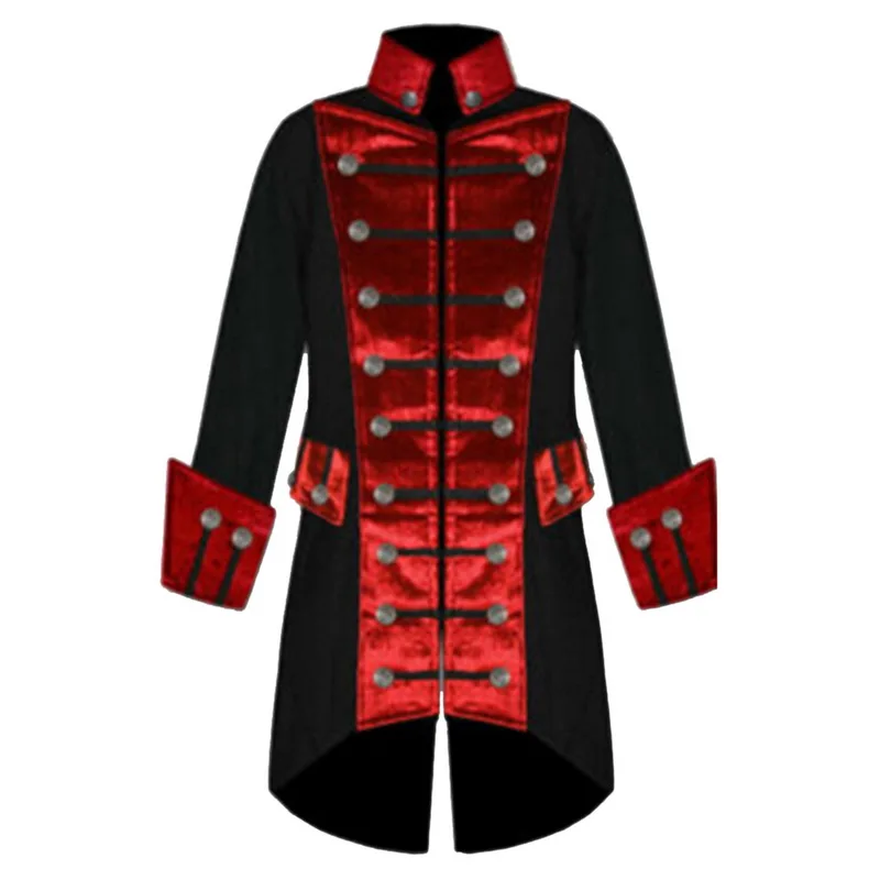 Mens Long Sleeve Gothic Style Jackets Casual Coat Spring Autumn Windproof Pockets Overcoat Men Trim Steampunk Coat Plus Size 3XL
Mens Long Sleeve Gothic Style Jackets Casual Coat Spring Autumn Windproof Pockets Overcoat Men Trim Steampunk Coat Plus Size 3XL