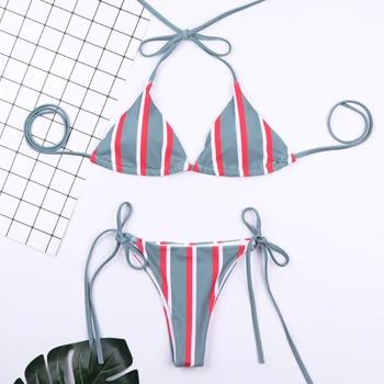 TRYNNA Biquini Bikini Swimsuit Navy Wind Dark Green Stripe Sexy Swimwear Women Strap Neck
TRYNNA Biquini Bikini Swimsuit Navy Wind Dark Green Stripe Sexy Swimwear Women Strap Neck