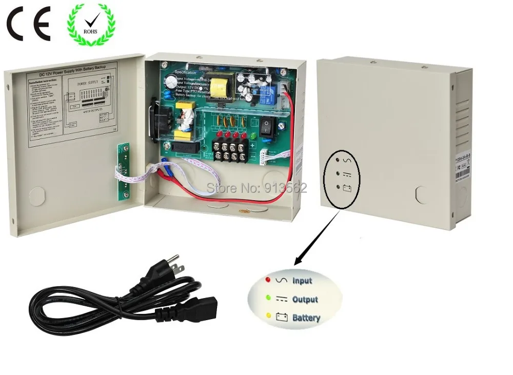 CCTV Power Supply 12V DC 3A 4CH Power Box UPS Functions, SLA Battery CE ROHS For CCTV Camera
CCTV Power Supply 12V DC 3A 4CH Power Box UPS Functions, SLA Battery CE ROHS For CCTV Camera