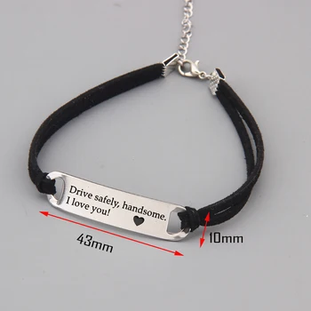 Engraved Drive Safely Handsome I Love You Bracelet For Husband Fashion Gift Hand Stamped Bracelet Charm Jewelry 
Engraved Drive Safely Handsome I Love You Bracelet For Husband Fashion Gift Hand Stamped Bracelet Charm Jewelry