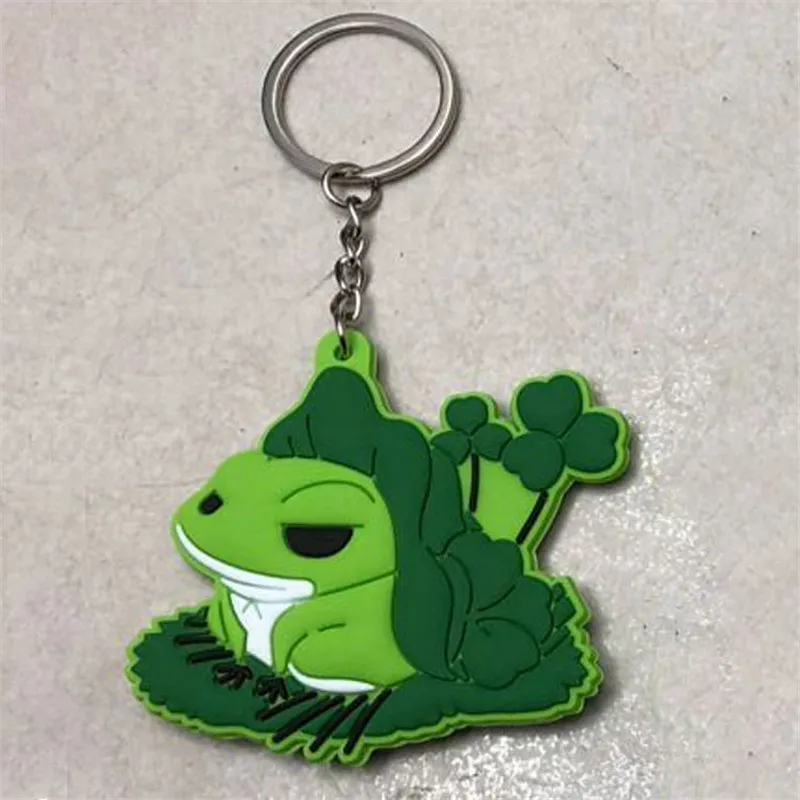 Game Travel Frog Keychain Pendant Toys Cute Cartoon Frogs Keychain PVC Figu...