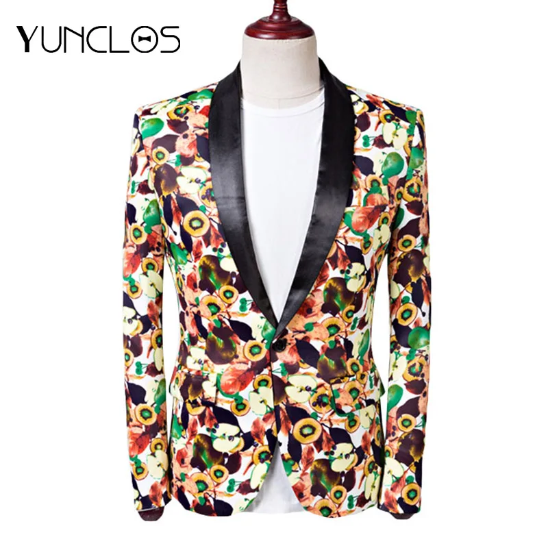 YUNCLOS 2019 Fashion Men's Printed Blazer Wedding Party Suit Jackets Slim Fit Shawl Collar Blazer Jackets blazer masculino
YUNCLOS 2019 Fashion Men's Printed Blazer Wedding Party Suit Jackets Slim Fit Shawl Collar Blazer Jackets blazer masculino