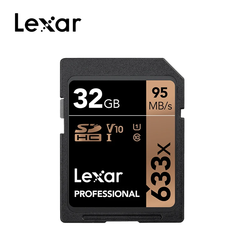 

free shipping Lexar 32GB SD Card Class10 633x U3 SDHC SDXC 128GB Memory Card UHS-I C10 64GB max95MB/s 16GB Carte SD for camera