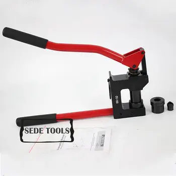 CC-100 Manual Hole Punch Tool in the 1.0mm mild steel with dia 22.2mm and 34.1mm
