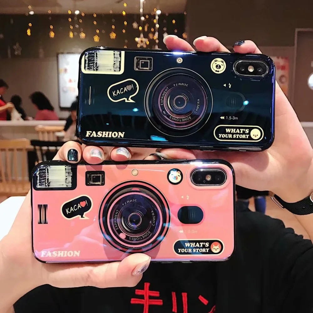 Flash Camera Stand Holder Phone Case for iPhone 6 6s 7 8 Plus Blue Ray Soft Silicone TPU Cover For iPhone X XR XS Max Coque Capa
Flash Camera Stand Holder Phone Case for iPhone 6 6s 7 8 Plus Blue Ray Soft Silicone TPU Cover For iPhone X XR XS Max Coque Capa