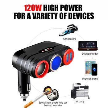 Vehemo Cigarette Lighter Sockets Adaptive Auto Charger Adapter Car Charger Smart Car Quick Charger Power Plug GPS Navigator
Vehemo Cigarette Lighter Sockets Adaptive Auto Charger Adapter Car Charger Smart Car Quick Charger Power Plug GPS Navigator