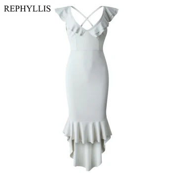 REPHYLLIS Cocktail Prom Pencil Work Party Dress Women Hilo V Neck Sleeveless Backless Sexy Fashion Ruffle Bodycon Elegant Dress
REPHYLLIS Cocktail Prom Pencil Work Party Dress Women Hilo V Neck Sleeveless Backless Sexy Fashion Ruffle Bodycon Elegant Dress