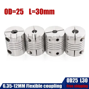 ID 6.35 8 10 12mm D25*L30 Aluminium CNC Stepper Motor Flexible Shaft Coupling Coupler Encoders Engraving Machine
ID 6.35 8 10 12mm D25*L30 Aluminium CNC Stepper Motor Flexible Shaft Coupling Coupler Encoders Engraving Machine