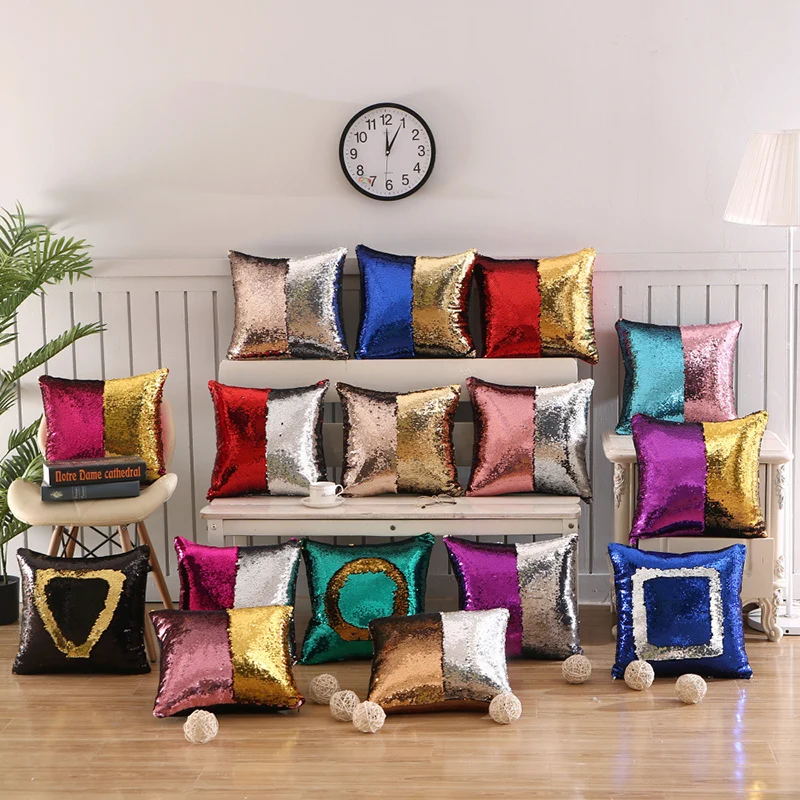Sequin Sofa Throw Cushion Cover DIY Mermaid Magical Shining Smile Decorative Color Changing Reversible Patchwork Pillow case
Sequin Sofa Throw Cushion Cover DIY Mermaid Magical Shining Smile Decorative Color Changing Reversible Patchwork Pillow case