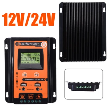 12V/24V 30A Solar Controllers Solar Panel Battery Regulator Dual USB LCD Display Solar Charge Controller Safe Protection
12V/24V 30A Solar Controllers Solar Panel Battery Regulator Dual USB LCD Display Solar Charge Controller Safe Protection