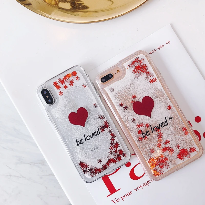 For Apple iPhone X Snow Liquid Case XS Max Glitter Back Cover for XR max 6 6S 7 8 plus Dynamic Quicksand Phone Cases |