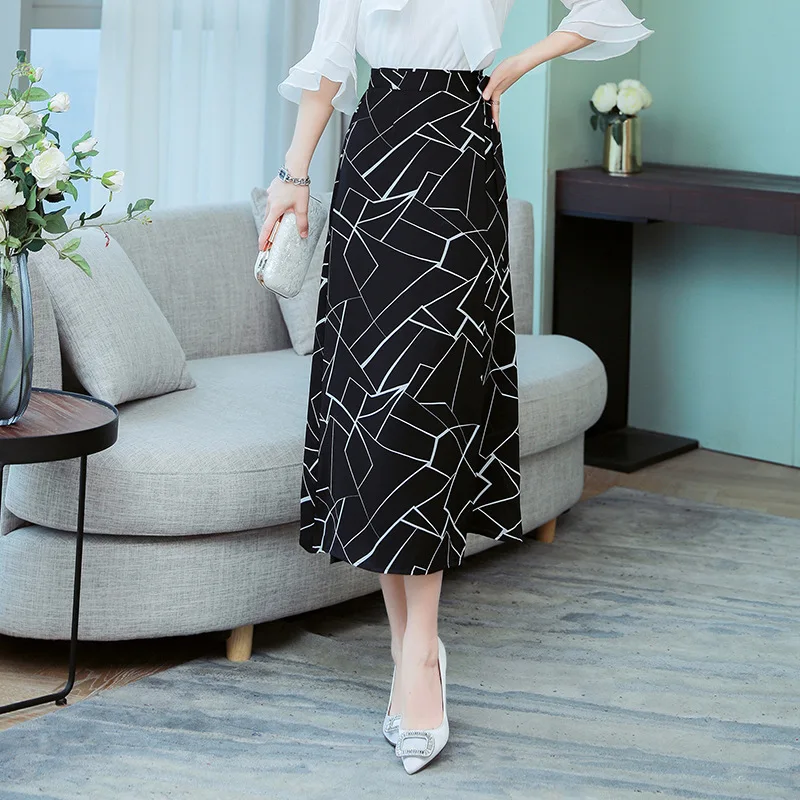 Spring Summer Chiffon Skirt 2019 Women High waist Office Lady Print Bow Midi Skirts
Spring Summer Chiffon Skirt 2019 Women High waist Office Lady Print Bow Midi Skirts