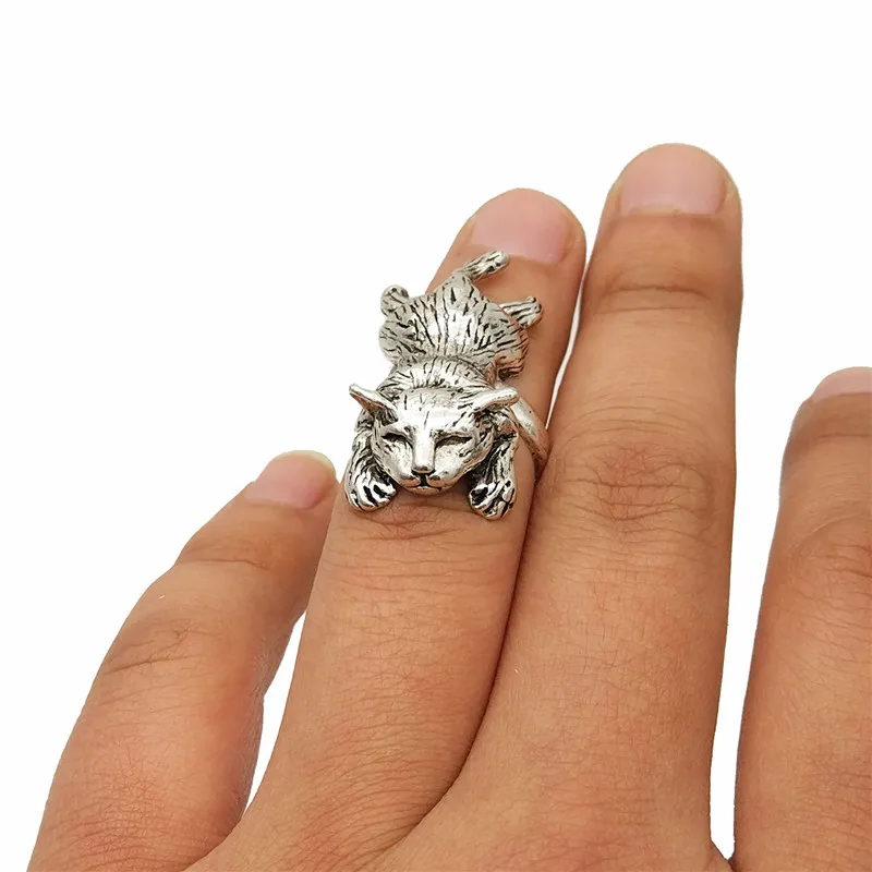 Trendy Vintage Adjustable 3D ring cute Retro Sleeping Cat Ring For Women Men punk ring pet lazy Cat Jewellery Christmas gift
Trendy Vintage Adjustable 3D ring cute Retro Sleeping Cat Ring For Women Men punk ring pet lazy Cat Jewellery Christmas gift
