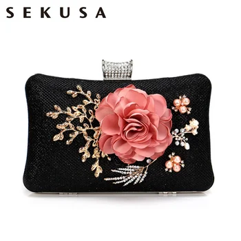 SEKUSA Flower Women Evening Bags Diamonds Sequined Leaf Beaded Lady Day Clutches With Chain Shoulder Handbags For Party Wedding
SEKUSA Flower Women Evening Bags Diamonds Sequined Leaf Beaded Lady Day Clutches With Chain Shoulder Handbags For Party Wedding