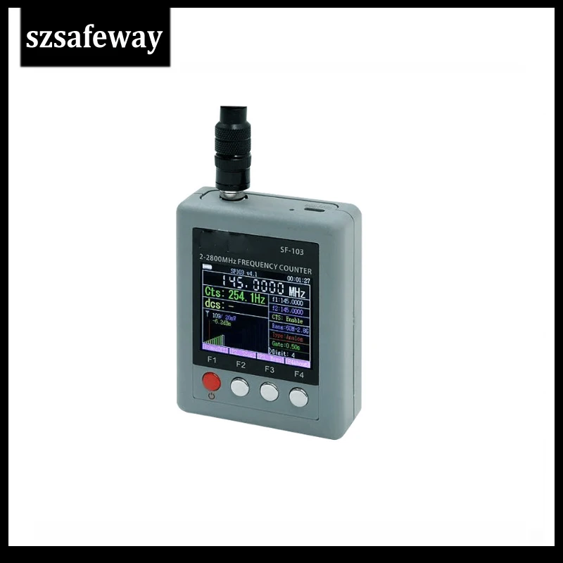 SF103 2MHz-200MHz / 27MHz -2800MHz Portable Frequency Counter CTCCSS/DCS testable, DMR Digital Signal Testable
SF103 2MHz-200MHz / 27MHz -2800MHz Portable Frequency Counter CTCCSS/DCS testable, DMR Digital Signal Testable