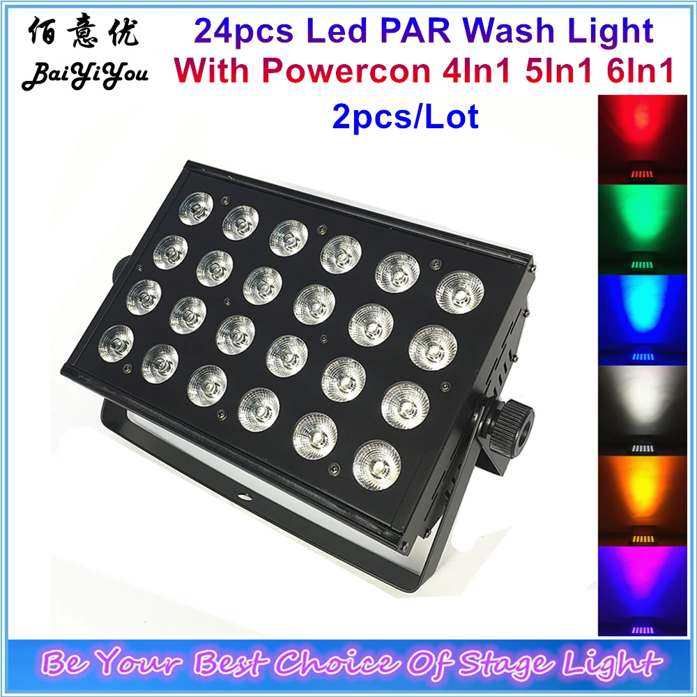 2X Super Bright 24pcs 18w 6IN1 RGBWA+UV Led Square PAR Wash Light With Powercon Wide Colorful Wash 4Im1 5In1 Barn Door Optional
2X Super Bright 24pcs 18w 6IN1 RGBWA+UV Led Square PAR Wash Light With Powercon Wide Colorful Wash 4Im1 5In1 Barn Door Optional