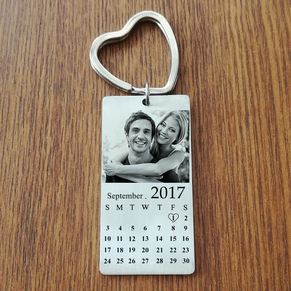 Stainless Steel Custom Photo Calendar KeyChain Engravable ID Dog Tag Charm Pendant Key Chain
Stainless Steel Custom Photo Calendar KeyChain Engravable ID Dog Tag Charm Pendant Key Chain