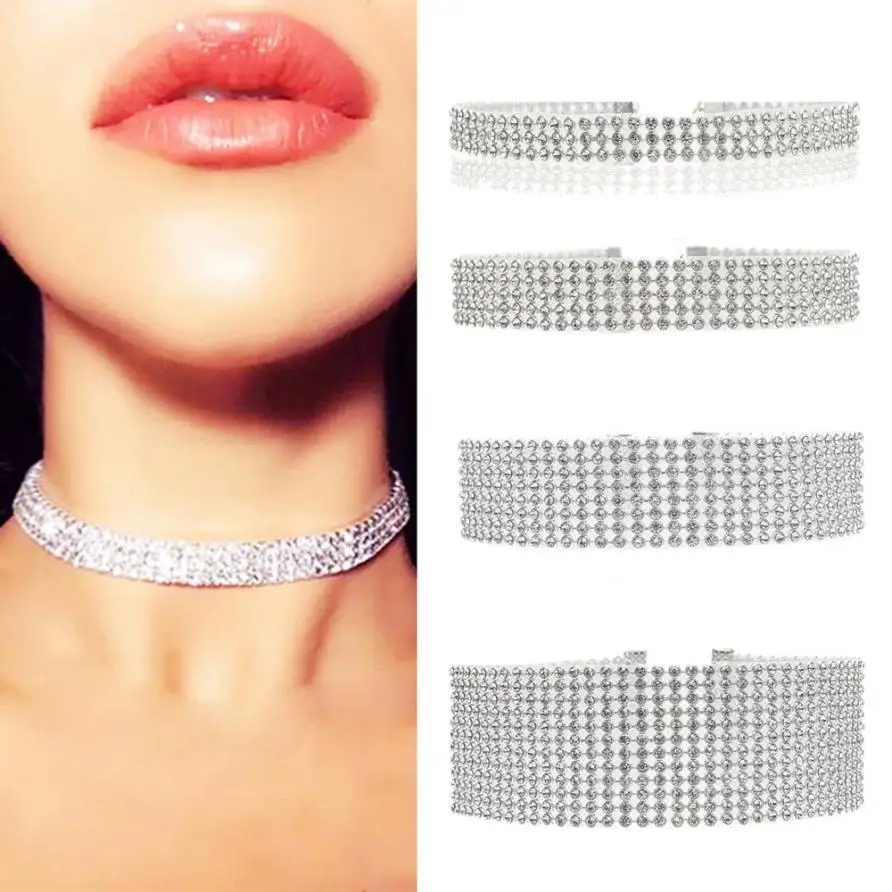 4 Styles Fashion Women Full Crystal Rhinestone Choker Wedding Neckwear Chokers Necklaces for Women Styling Accessories MY303
4 Styles Fashion Women Full Crystal Rhinestone Choker Wedding Neckwear Chokers Necklaces for Women Styling Accessories MY303