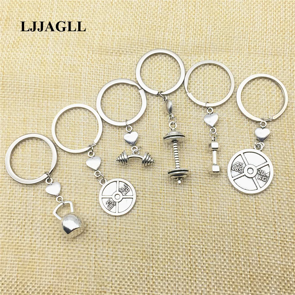 Rhodium Color Zinc 3pcs/lot Handmade Keychains Vintage Sports Charm Fitness Weight Strength Dumbbell Key Chains Diy Make AYSQ123
Rhodium Color Zinc 3pcs/lot Handmade Keychains Vintage Sports Charm Fitness Weight Strength Dumbbell Key Chains Diy Make AYSQ123