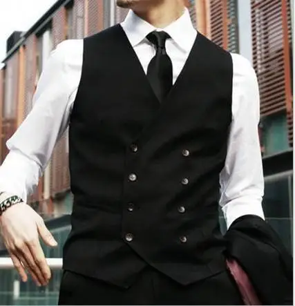 Brand New Groom Vests Black Groomsmens/Best Man Vest Custom Made Size and Color Double-Breasted Wedding/Prom/Dinner Waistcoat
Brand New Groom Vests Black Groomsmens/Best Man Vest Custom Made Size and Color Double-Breasted Wedding/Prom/Dinner Waistcoat