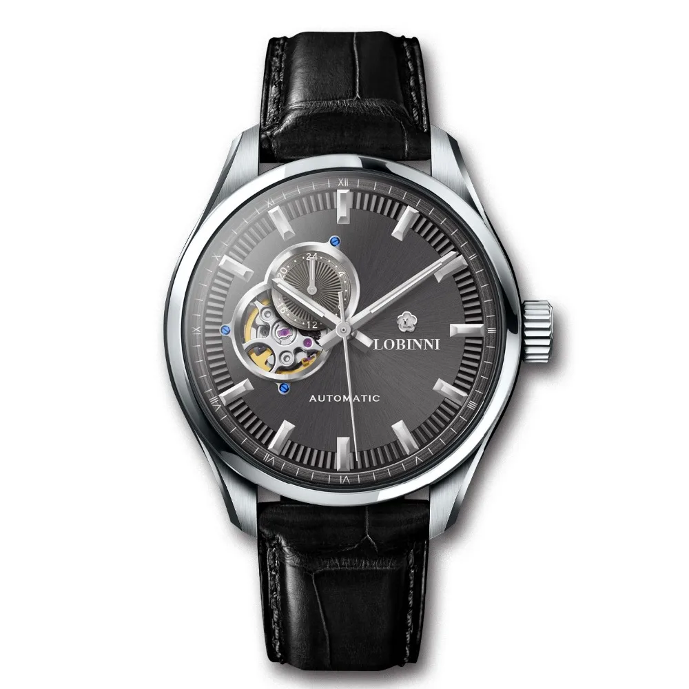 LOBINNI Mens 50M Waterproof Leather Strap Business Hollow-out Automatic Self-wind Mechanical Wrist Watch - Silver
LOBINNI Mens 50M Waterproof Leather Strap Business Hollow-out Automatic Self-wind Mechanical Wrist Watch - Silver