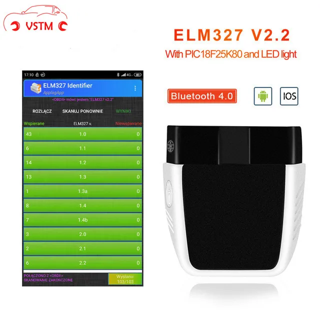 Super MINI ELM327 V2.2 Bluetooth V08 ELM 327 1.5 OBD2 / OBDII for Android Torque Car Code Scanner V1.5 Bluetooth
Super MINI ELM327 V2.2 Bluetooth V08 ELM 327 1.5 OBD2 / OBDII for Android Torque Car Code Scanner V1.5 Bluetooth