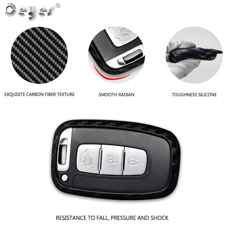 Carbon fiber key cover for HYUNDAI (2)