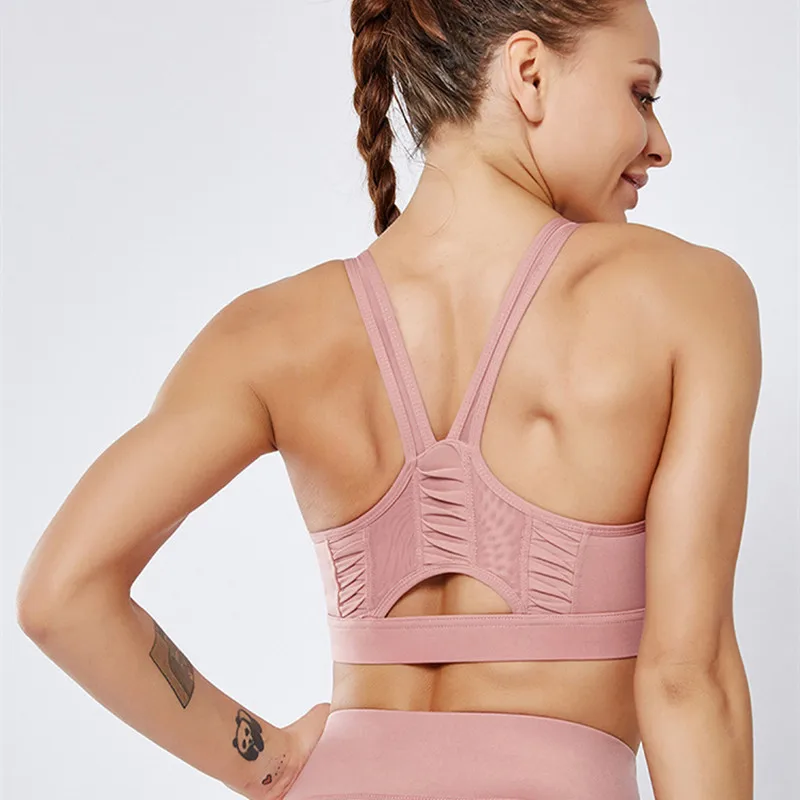 High Strength Yoga Bra Back Cross Hollow Design Sports Bra Woman Shockproof Fitness Yoga Push Up Bra Running Vest
High Strength Yoga Bra Back Cross Hollow Design Sports Bra Woman Shockproof Fitness Yoga Push Up Bra Running Vest