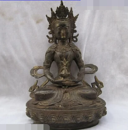 xiuli 003489 12 Tibet Fane Old Bronze Amitayus Avalokitesvara buddha Kwan-Yin Buddha Statue
xiuli 003489 12 Tibet Fane Old Bronze Amitayus Avalokitesvara buddha Kwan-Yin Buddha Statue