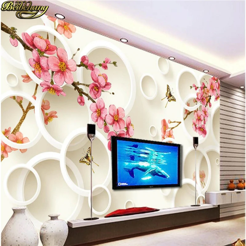 beibehang Custom Photo Wallpaper Large Mural Wall Stickers Living Room 3D Peach Blossom Circle TV Background Wall
beibehang Custom Photo Wallpaper Large Mural Wall Stickers Living Room 3D Peach Blossom Circle TV Background Wall