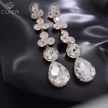 Top Shiny rhinesotnes glass strass women dangle earring fashion for girls luxury festival crystal jewellery decorations silver
Top Shiny rhinesotnes glass strass women dangle earring fashion for girls luxury festival crystal jewellery decorations silver