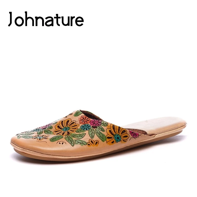 Johnature Genuine Leather Print 2020 New Summer Indoor Slippers Flower Totem Flat With National Style Casual Slides Women Shoes
Johnature Genuine Leather Print 2020 New Summer Indoor Slippers Flower Totem Flat With National Style Casual Slides Women Shoes