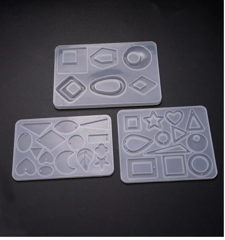 

1pcs Geometric Necklace Pendant Translucent Silicone Mold DIY Jewelry Making Tool Moulds UV Epoxy Resin Decorative Craft