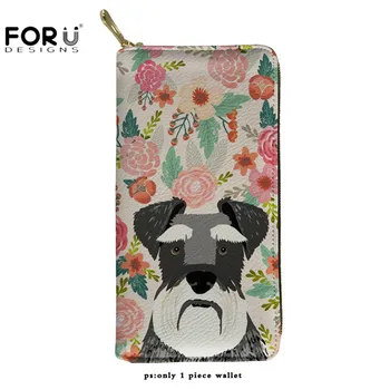 FORUDESIGNS New Fashion Women Long Wallet Schnauzer Floral Dog Design Cute Pink Leather Purses Female Waterproof Clutch Card Bag
FORUDESIGNS New Fashion Women Long Wallet Schnauzer Floral Dog Design Cute Pink Leather Purses Female Waterproof Clutch Card Bag