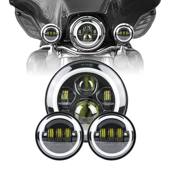 7inch LED Headlight white DRL 4.5 inch Halo Fog Lights led passing lamp for Electra Glide Road King Street Glide
7inch LED Headlight white DRL 4.5 inch Halo Fog Lights led passing lamp for Electra Glide Road King Street Glide