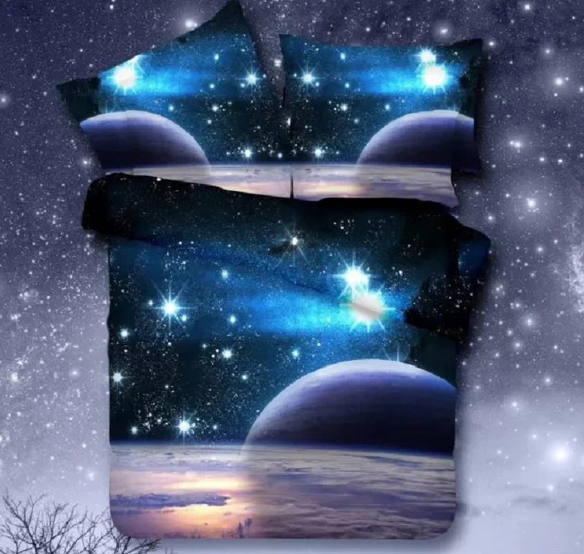 Universe Outer Space Themed Bedspread 3pcs/4pcs Bed Linen Bed Sheets Duvet Cover Set
Universe Outer Space Themed Bedspread 3pcs/4pcs Bed Linen Bed Sheets Duvet Cover Set