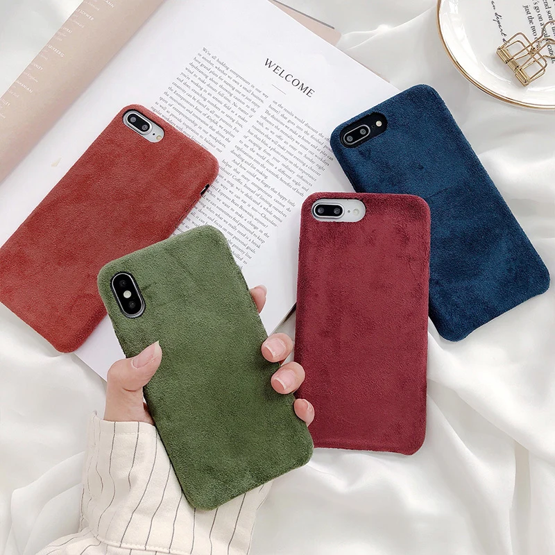 Smooth Suede fur phone Cases For iphone 11 11Pro Max XS Max XR XS soft silicon Case for iphone 7 8 6 6s plus back cover capa
Smooth Suede fur phone Cases For iphone 11 11Pro Max XS Max XR XS soft silicon Case for iphone 7 8 6 6s plus back cover capa